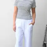 חולצת פסים - נייבי/נייבי - לין