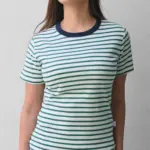 חולצת פסים - ירוק/נייבי - לין
