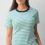 חולצת פסים - ירוק/נייבי - לין