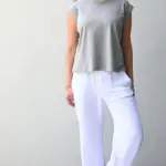 חולצה ללא שרוול - שחף - זית