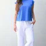 חולצה ללא שרוול - שחף - כותנה אורגנית - רויאל