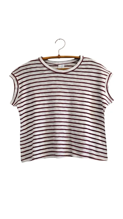 חולצה ללא שרוול - שחף - שקפקף פסים חמרה