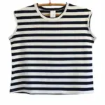 חולצה ללא שרוול - שחף - פסים נייבי