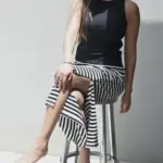 חצאית פסים - לבן/שחור
