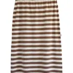 חצאית פסים - שמנת/מוקה