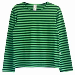 חולצת טי פסים קלאסית - ירוק/נייבי - מארה