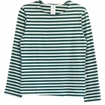 חולצת טי פסים קלאסית - ירוק/לבן - מארה