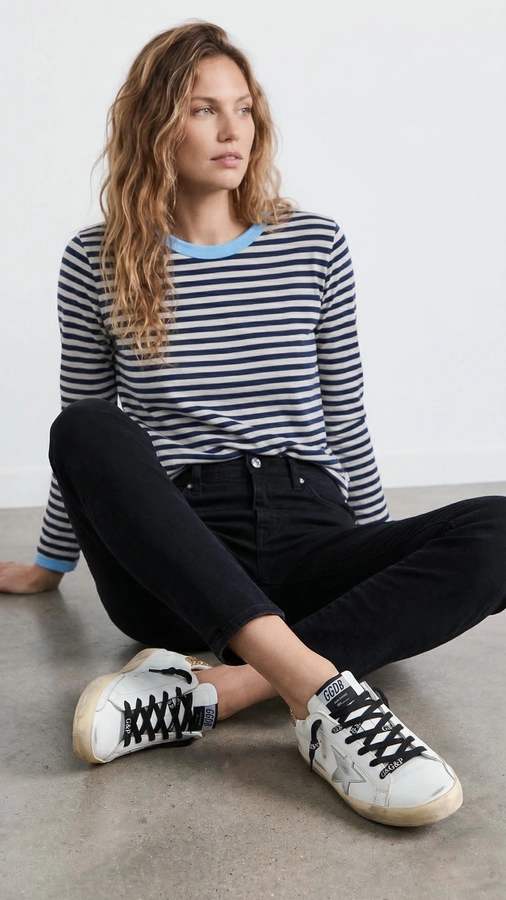 חולצת פסים - נייבי/תכלת - עידית