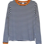 חולצת פסים - נייבי/חרדל - עידית