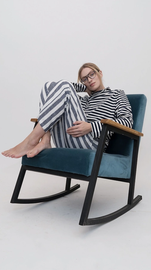 גולף כותנה אורגנית - פסים כאמל - אן