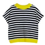 חולצת ג׳יין ללא שרוול - פסים שחור/צהוב ניאון