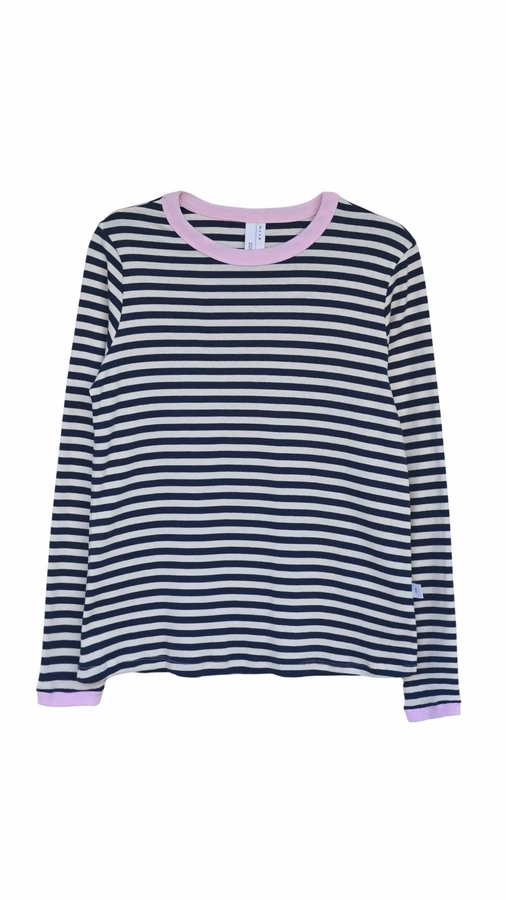 חולצת פסים - נייבי/ורוד בייבי - עידית