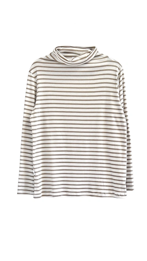 גולף כותנה אורגנית - פסים כאמל - אן