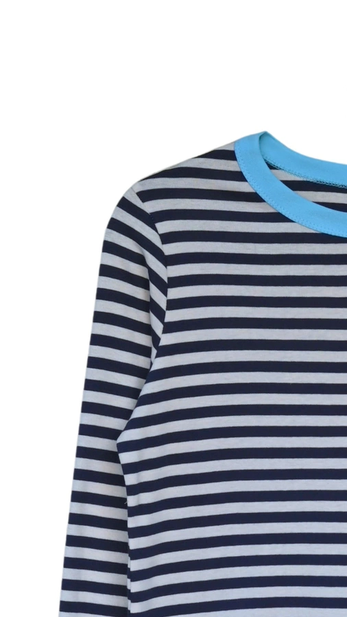 חולצת פסים - נייבי/תכלת - עידית