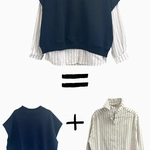 חולצת ג׳יין ללא שרוול - נייבי