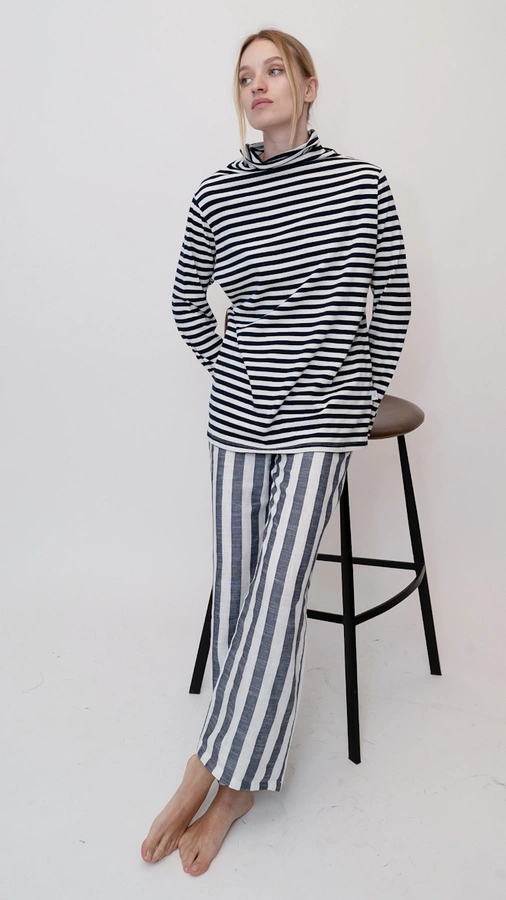 גולף כותנה אורגנית - פסים כאמל - אן