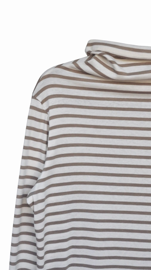 גולף כותנה אורגנית - פסים כאמל - אן