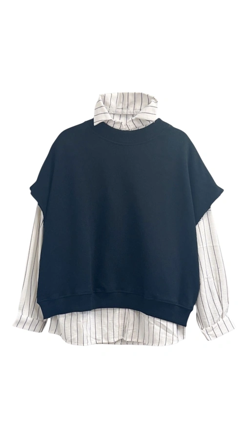 חולצת ג׳יין ללא שרוול - נייבי