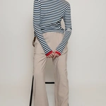 חולצת פסים - נייבי/חרדל - עידית