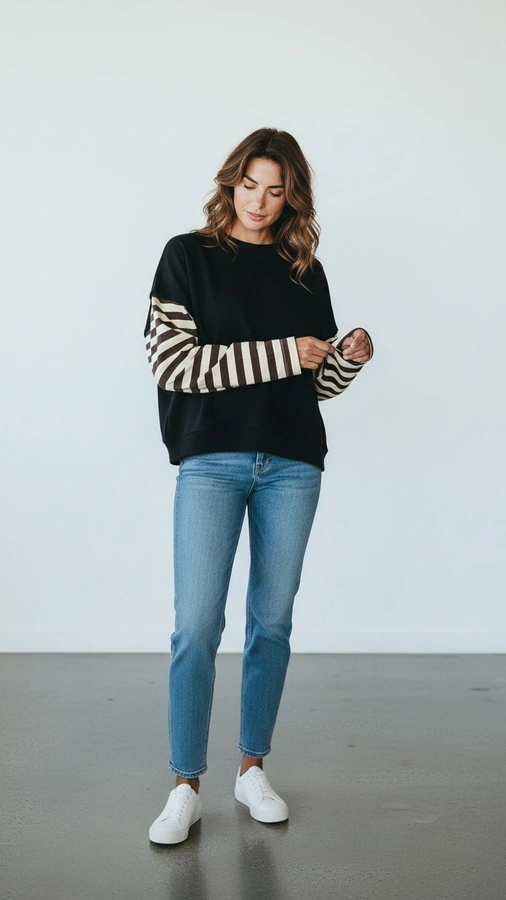 חולצת ג׳יין ללא שרוול - שחור