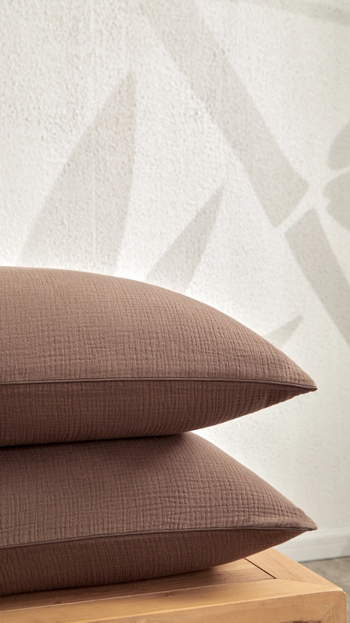 זוג ציפיות לכריות - שוקולד מריר