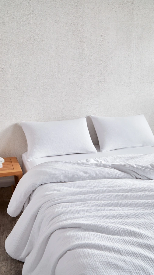 זוג ציפיות לכריות - לבן