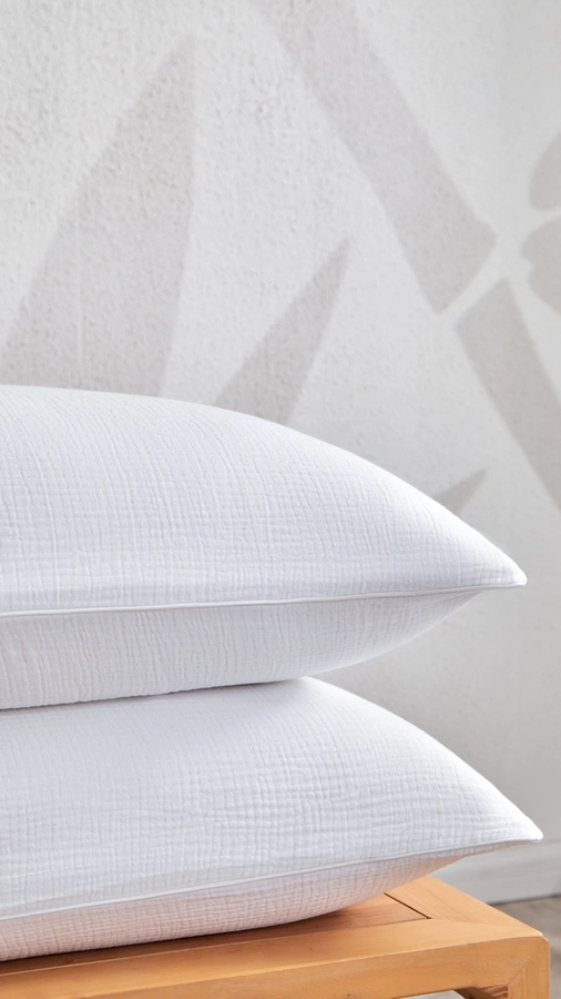 סט סדין + ציפיות - 100% טטרה כותנה - לבן