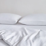 סט סדין + ציפיות - 100% טטרה כותנה - לבן