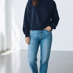 חולצת עמנואל צווארון ריב עגול - נייבי