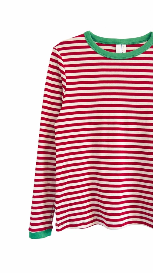 חולצת פסים - אדום/ירוק - דיתי
