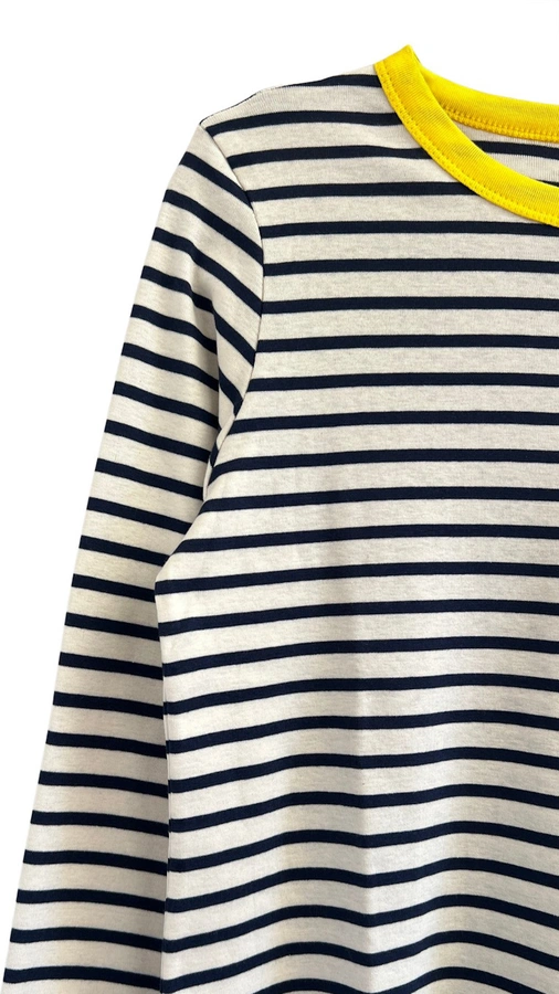 חולצת פסים ברטון - נייבי/צהוב - דיתי