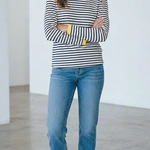 חולצת פסים ברטון - נייבי/צהוב - דיתי