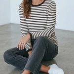 חולצת פסים ברטון - שוקולד/שוקולד - דיתי