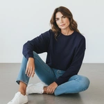 חולצת עמנואל צווארון ריב עגול - נייבי