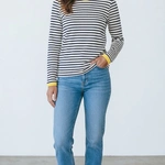 חולצת פסים ברטון - נייבי/צהוב - דיתי