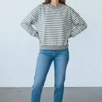 חולצת עמנואל - פסים אפור מלאנז׳/אפור