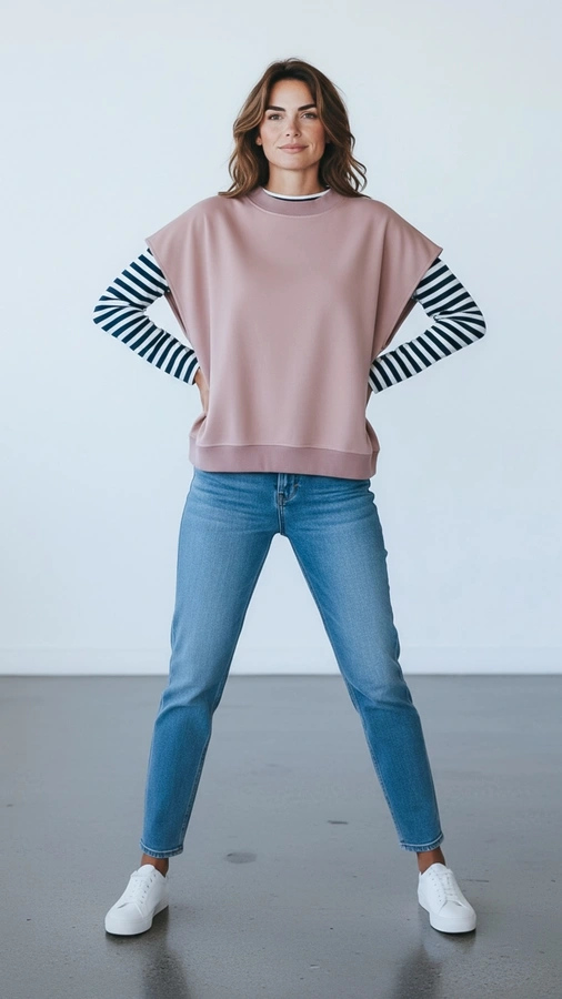 חולצת ג׳יין ללא שרוול - ורוד